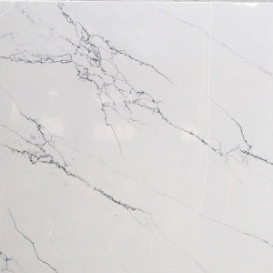 Calacatta Adelia #5105 Prefab Quartz Bar - 110 x 16 in