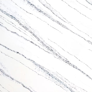 CSQ289 Blue Danube River Prefab Quartz Island - 110 x 39 in