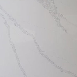 Calacatta Bali #1160 Prefab Quartz Island - 110 x 28 in